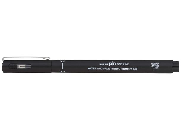 Fiberpenn UNI PIN 02 0,35mm sort 